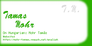 tamas mohr business card